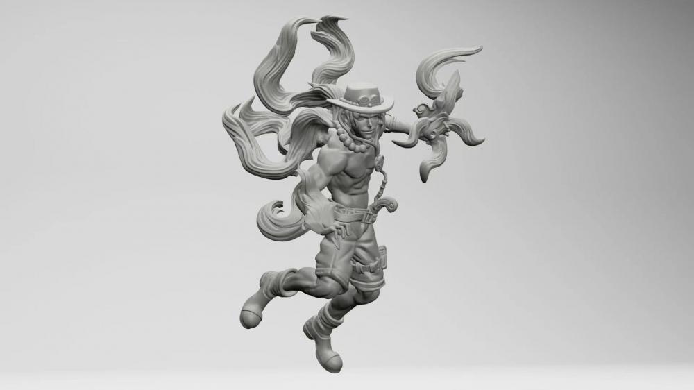 海贼王 火拳艾斯3D打印模型