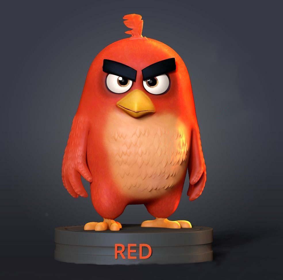 胖红 愤怒的小鸟3D打印模型