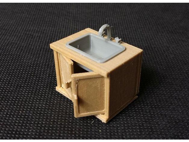洗手池模型3D打印模型