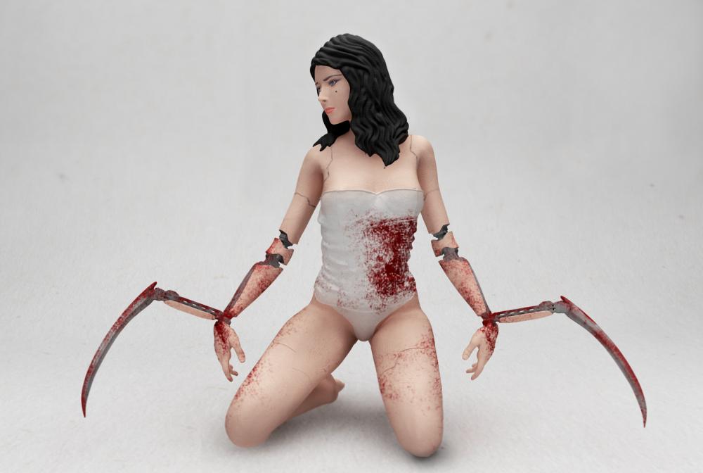 赛博朋克螳螂刀3D打印模型