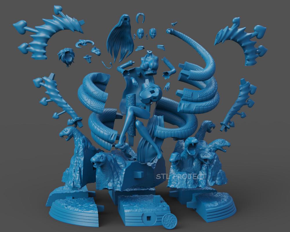 海贼王女帝汉库克王座版3D打印模型