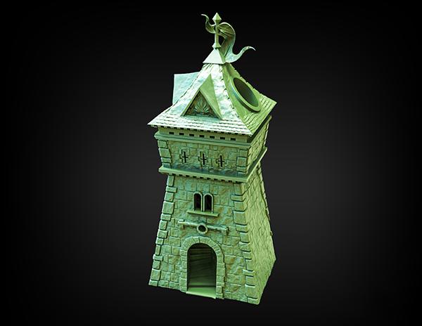 中世纪塔楼3D打印模型