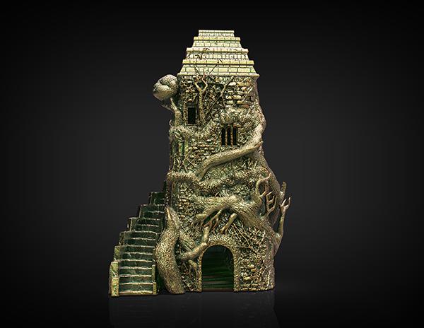 古树缠绕古堡3D打印模型