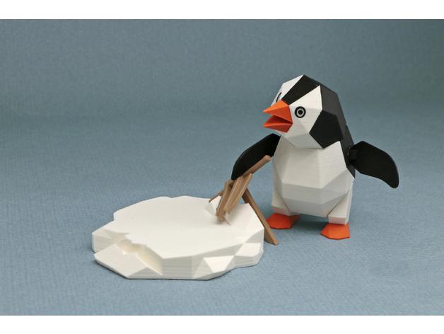 桌面摆件 小企鹅3D打印模型