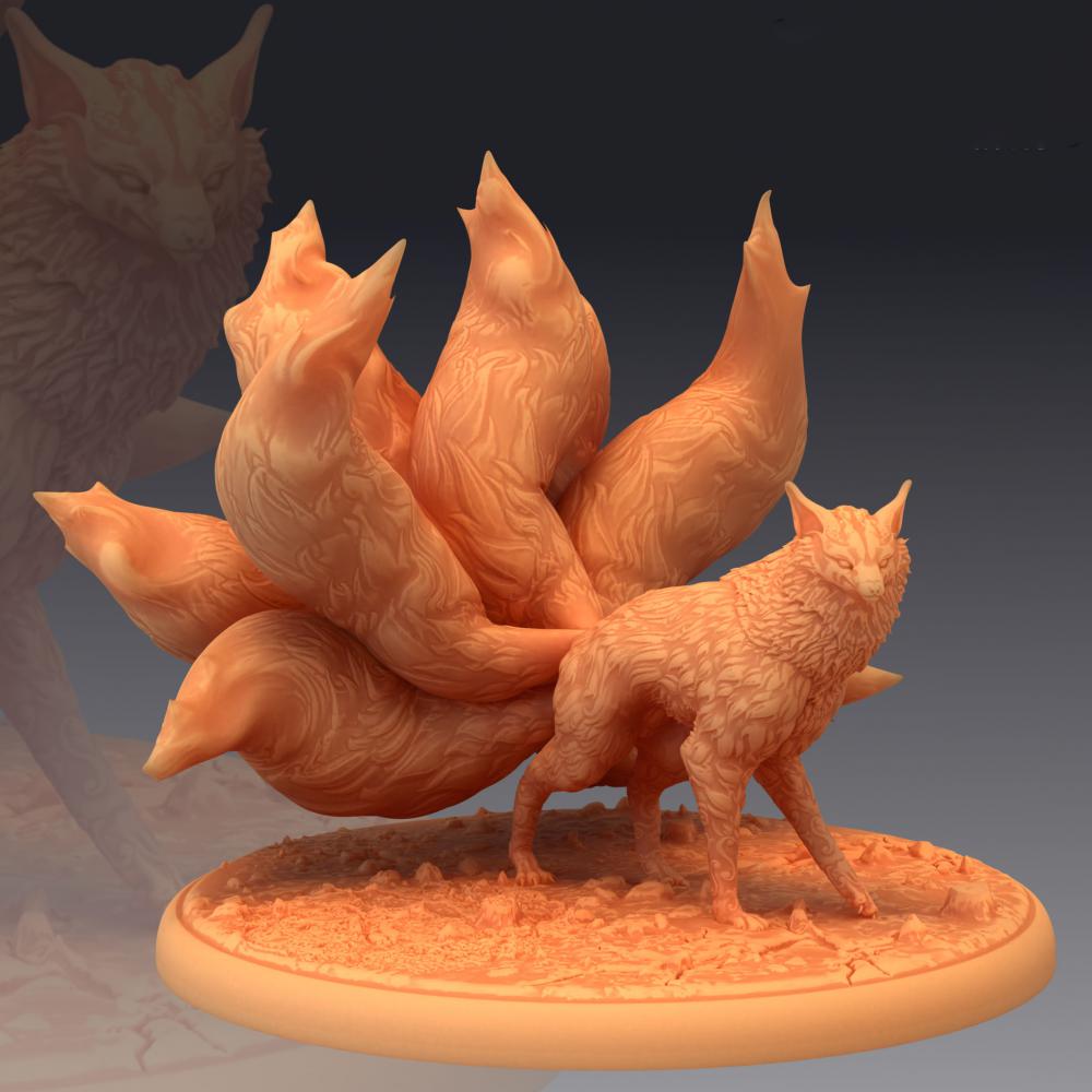 中国神话西游记-九尾狐3D打印模型
