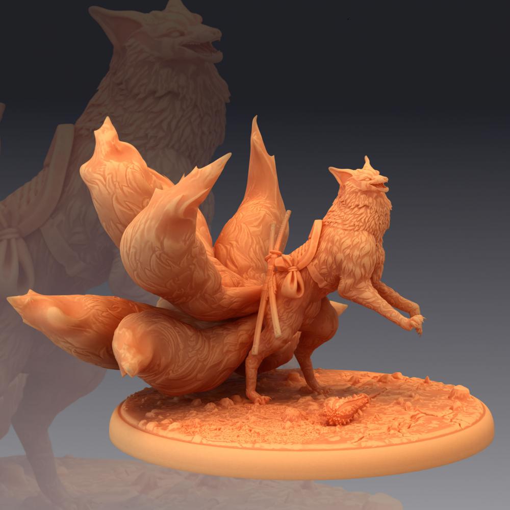中国神话西游记-九尾狐3D打印模型