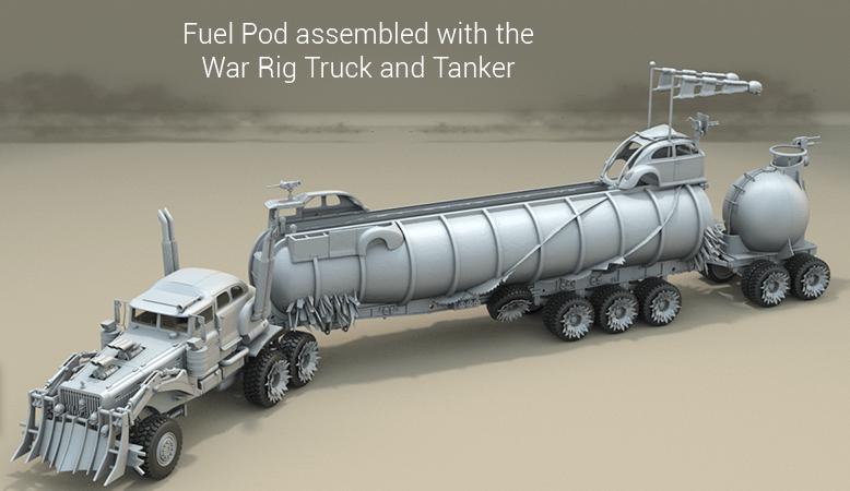 战车燃料舱 3D打印模型