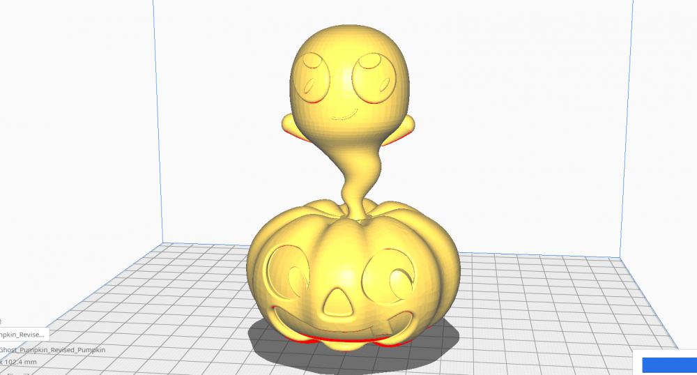 南瓜鬼怪图形3D打印模型