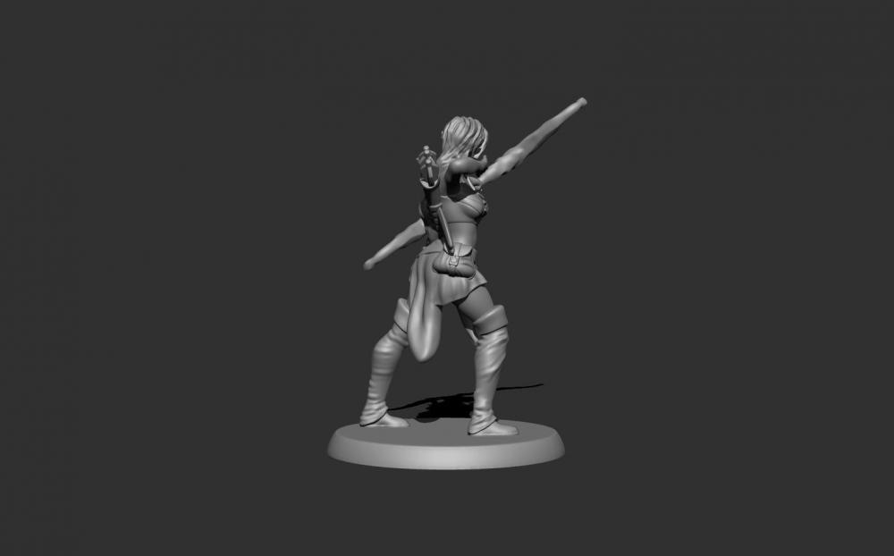 精灵族女战士3D打印模型