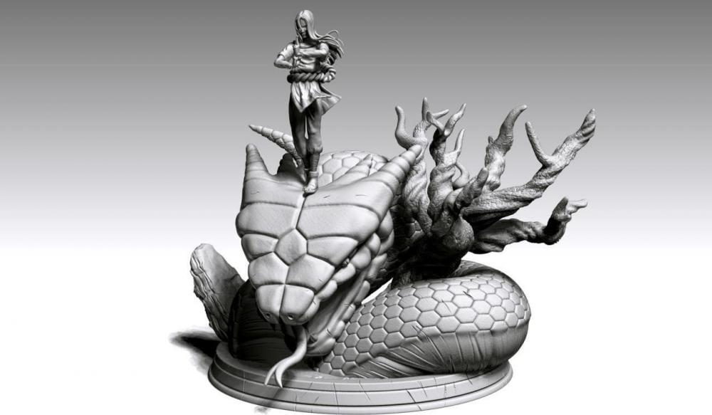 大蛇丸 大型场景3D打印模型