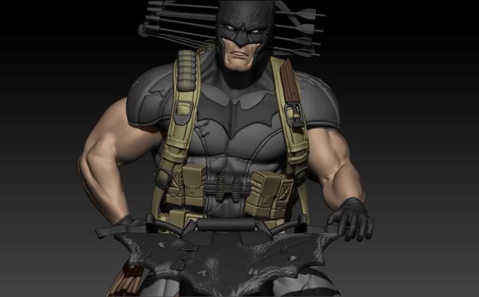 机车上的蝙蝠侠3D打印模型
