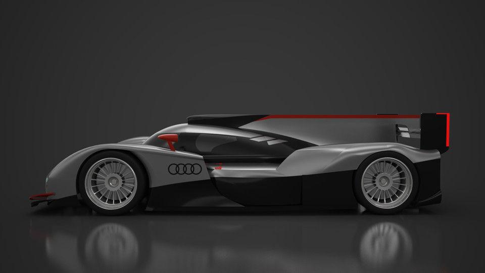奥迪 R18 跑车模型3D打印模型