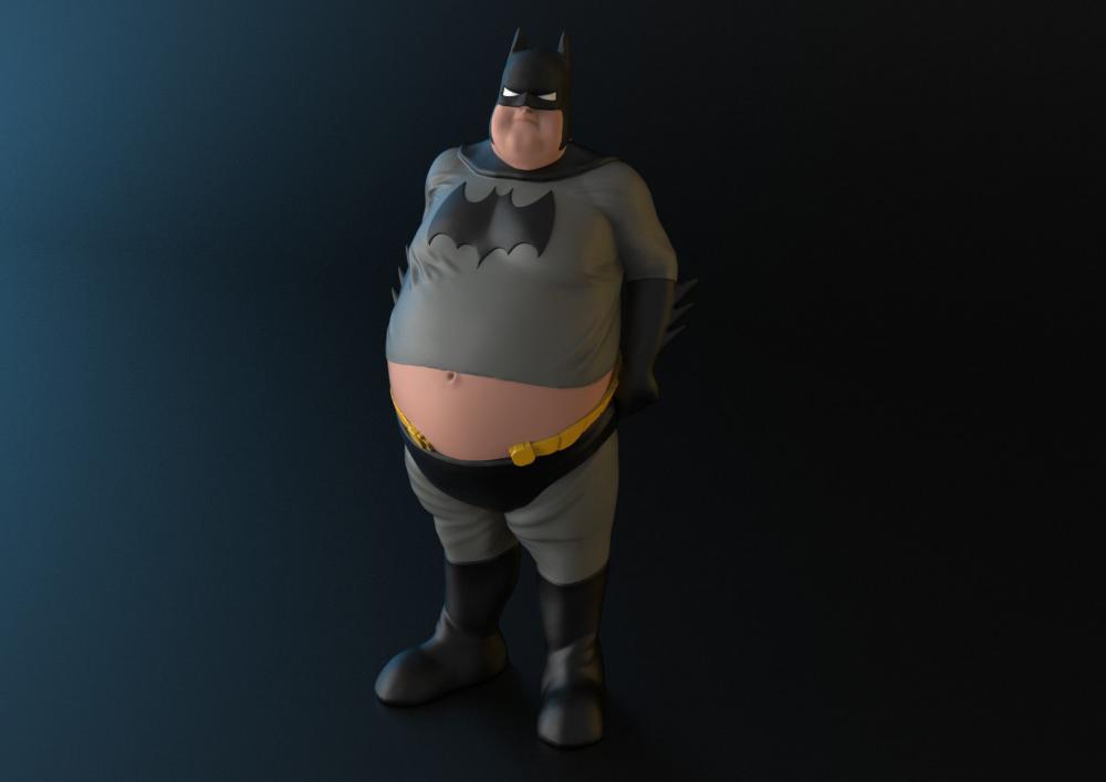 肥胖蝙蝠侠3D打印模型