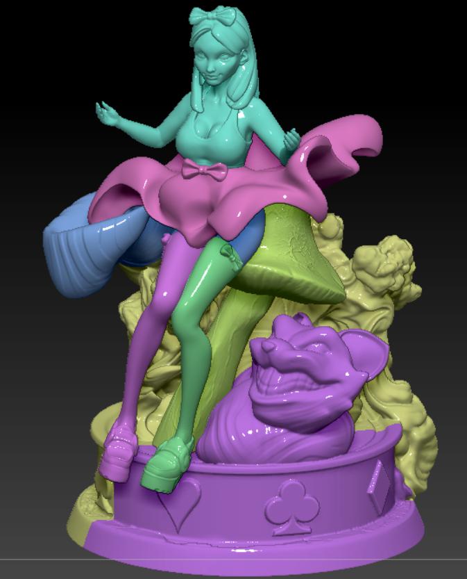 爱丽丝 坐姿3D打印模型