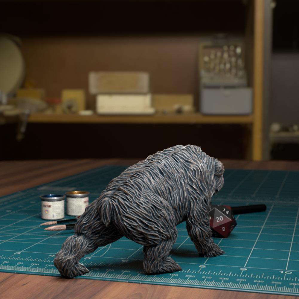 咆哮的熊3D打印模型