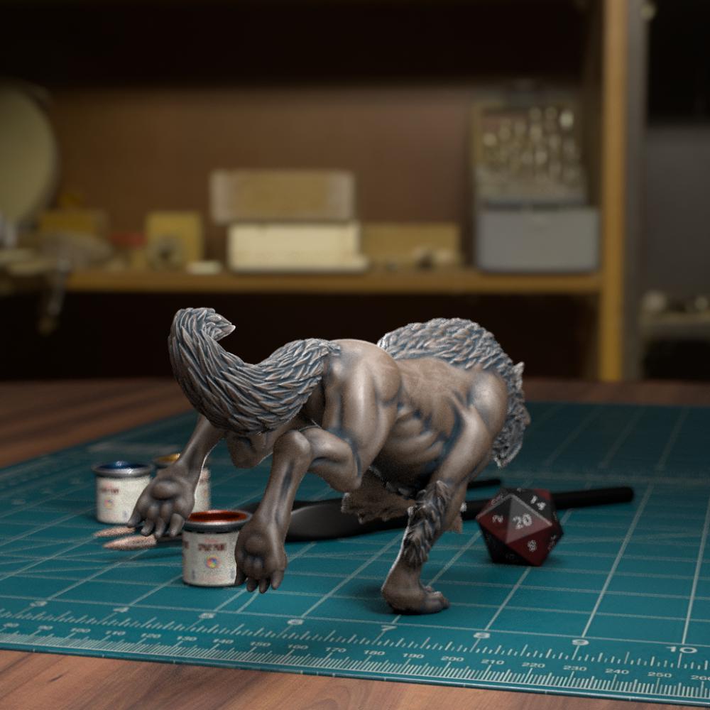 奔跑的狼3D打印模型
