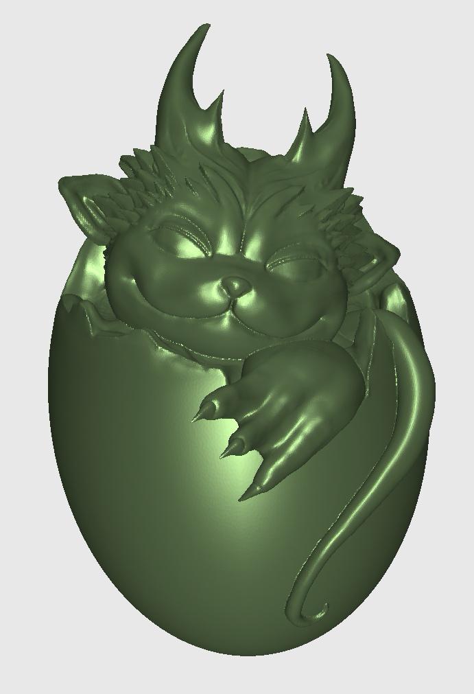 科幻龙蛋3D打印模型