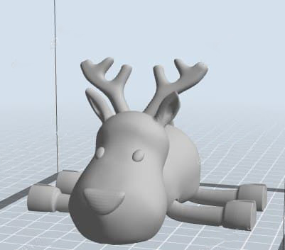 趴着的鹿3D打印模型
