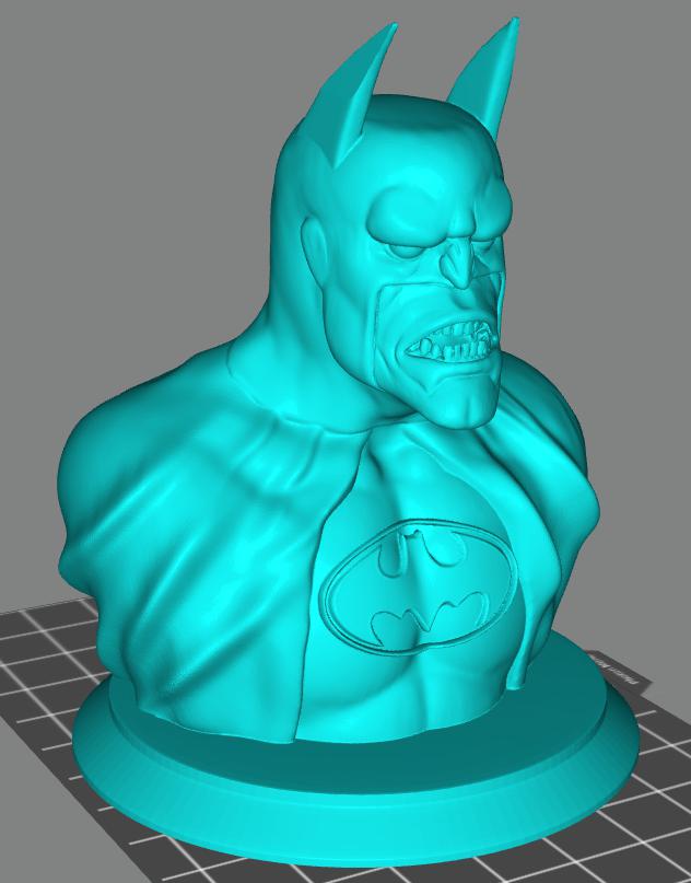 龇牙咧嘴蝙蝠侠胸像3D打印模型
