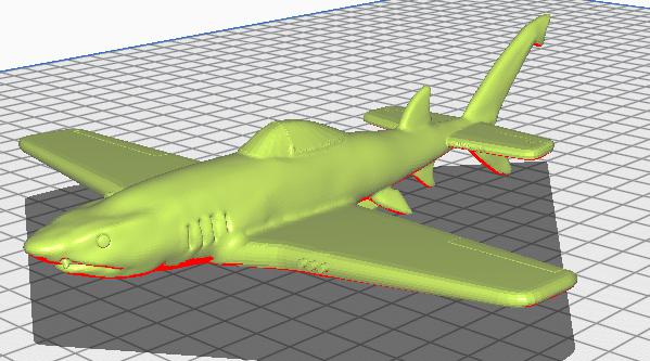 鲨鱼飞机3D打印模型