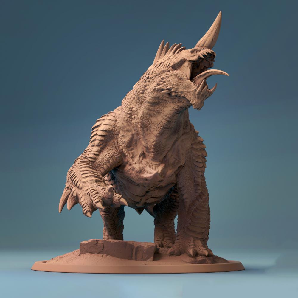 咆哮的地狱守卫龙3D打印模型