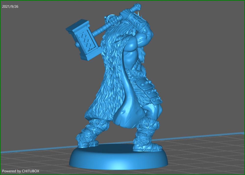 野蛮人3D打印模型