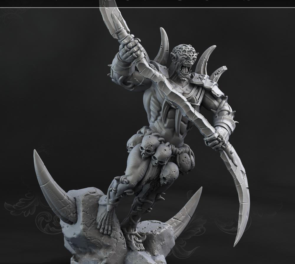 兽人战士 弯刀版3D打印模型