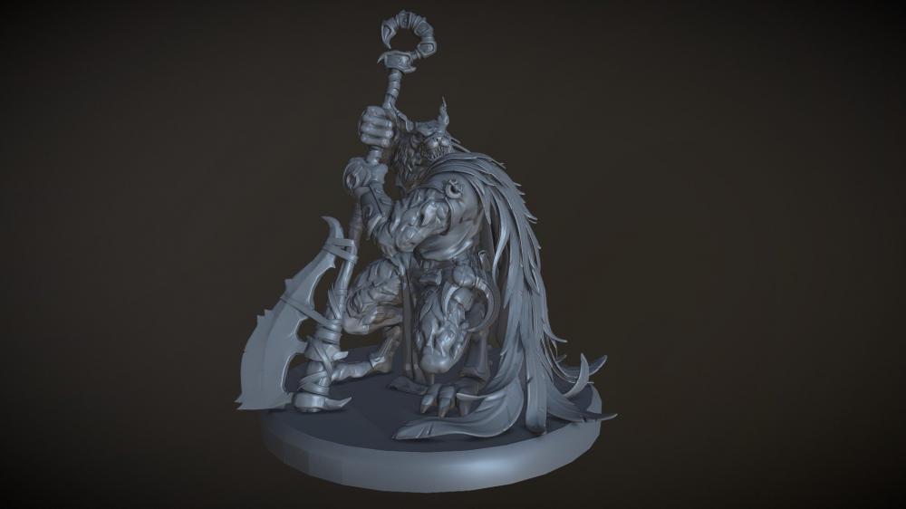 狼人战士3D打印模型