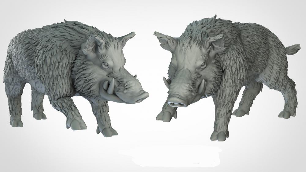动物系列 野猪3D打印模型