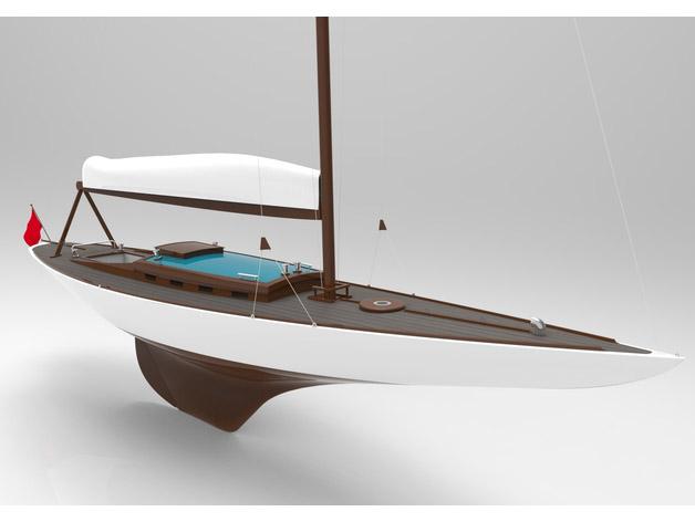 龙游艇3D打印模型