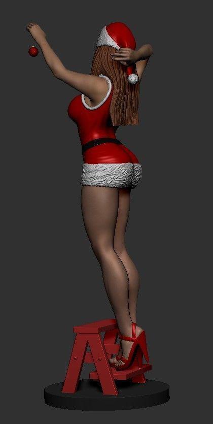 圣诞女孩3D打印模型