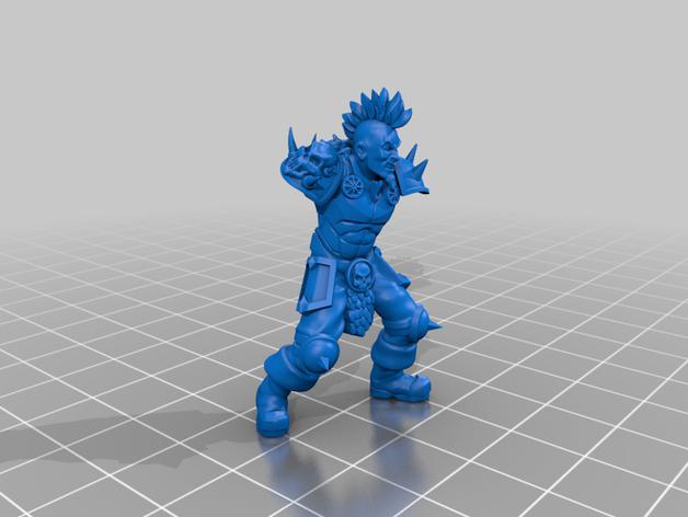 手持剑盾的战士3D打印模型