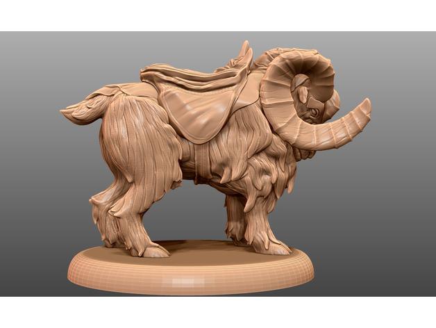 魔兽世界山羊坐骑3D打印模型
