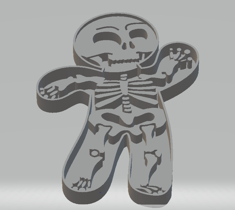万圣节 小骷髅饼干模具3D打印模型