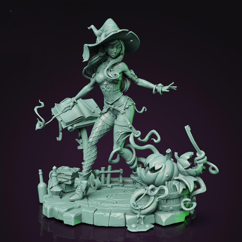 施咒中的女巫3D打印模型