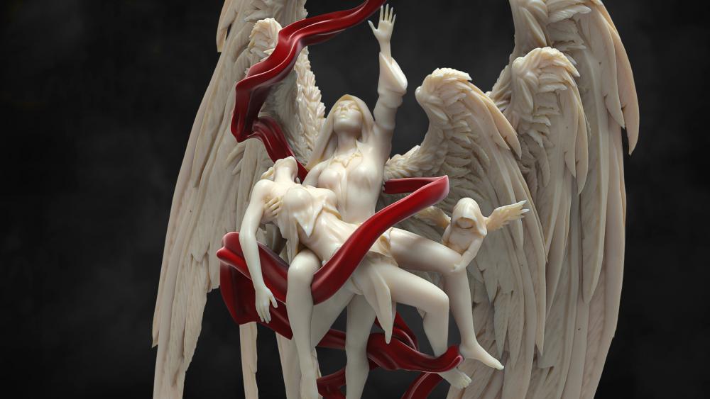 九重天天使 复活天使3D打印模型
