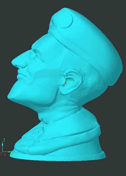 上校 头雕3D打印模型