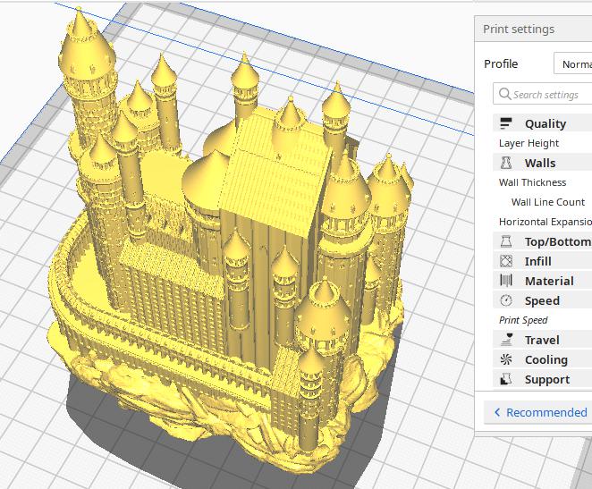 城堡建筑3D打印模型