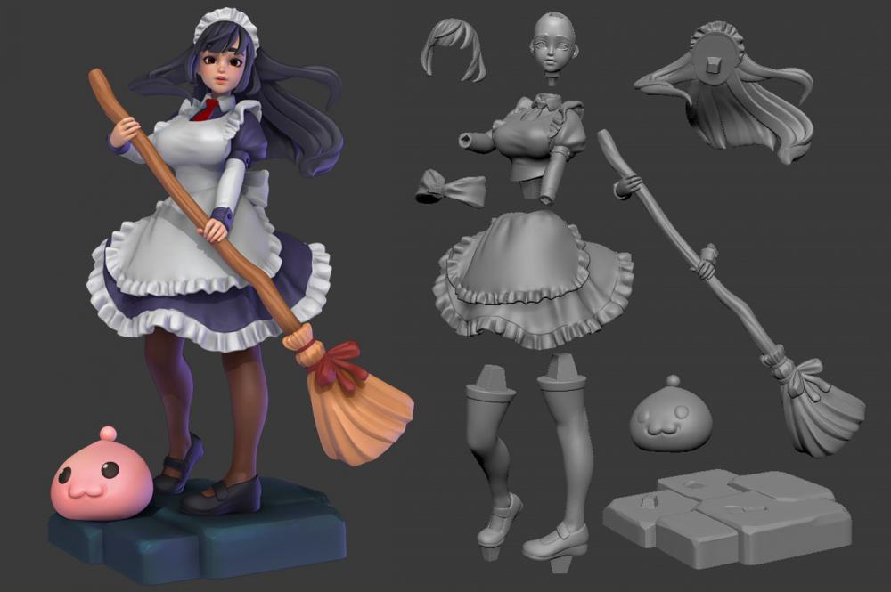 仙境传说 爱丽丝女仆3D打印模型