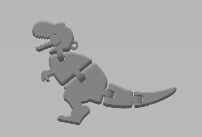 可以活动的小恐龙挂件3D打印模型
