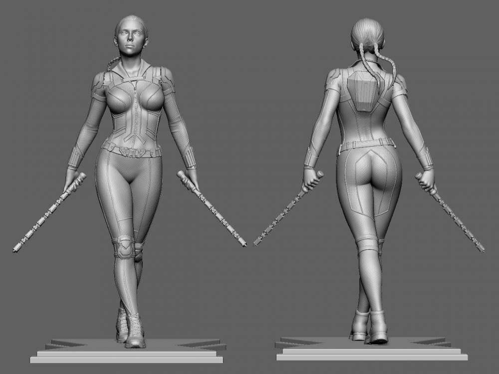 2021版黑寡妇3D打印模型
