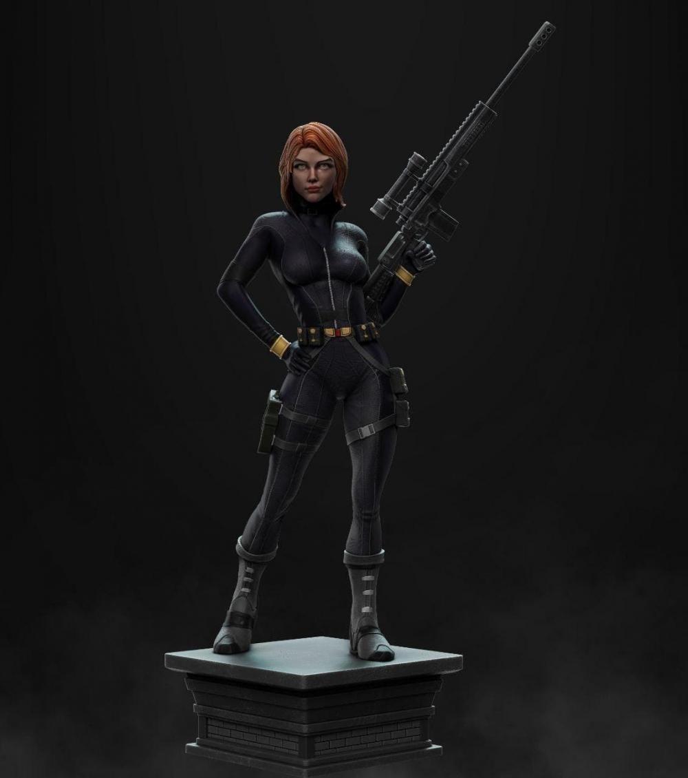 黑寡妇 持枪版3D打印模型