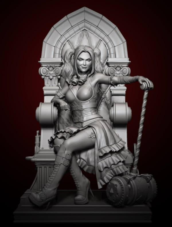 哈莉奎茵 王座版3D打印模型