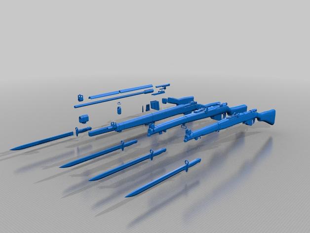 步枪3D打印模型