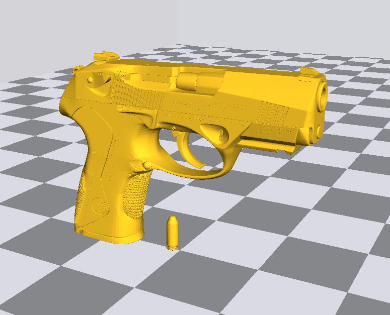 伯莱塔PX4手枪3D打印模型