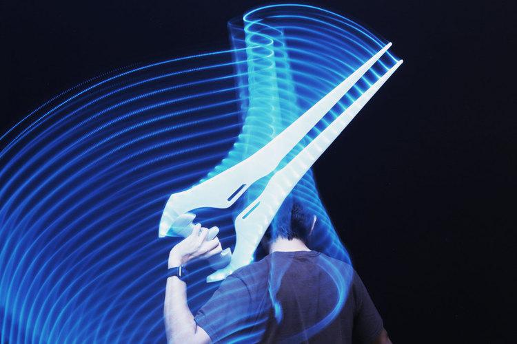 光晕外星能量剑（全尺寸有灯组）3D打印模型