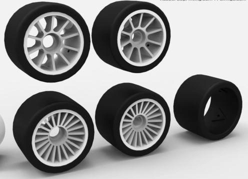 高速模型赛车模型轮毂3D打印模型