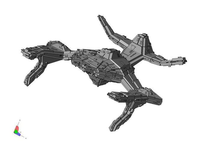 宇宙飞船四型3D打印模型