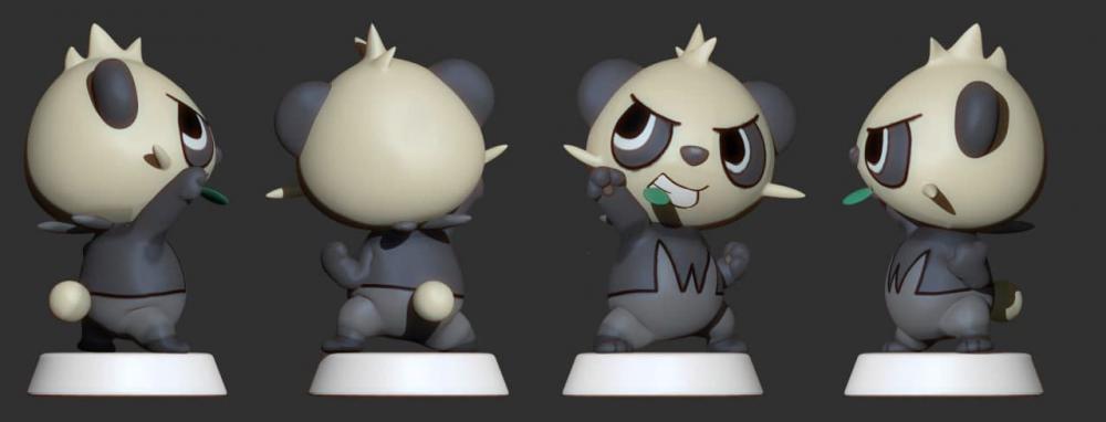 顽皮熊猫 宝可梦3D打印模型