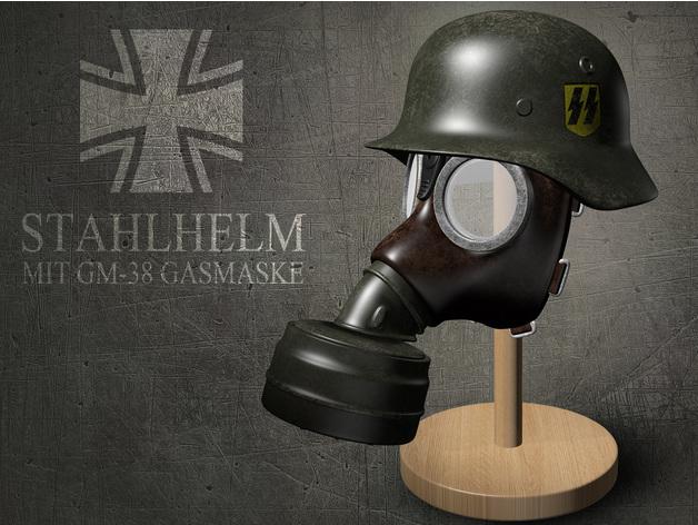 德军防毒面具3D打印模型